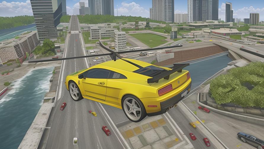 Flying Car Simulator Car Game 遊戲截圖