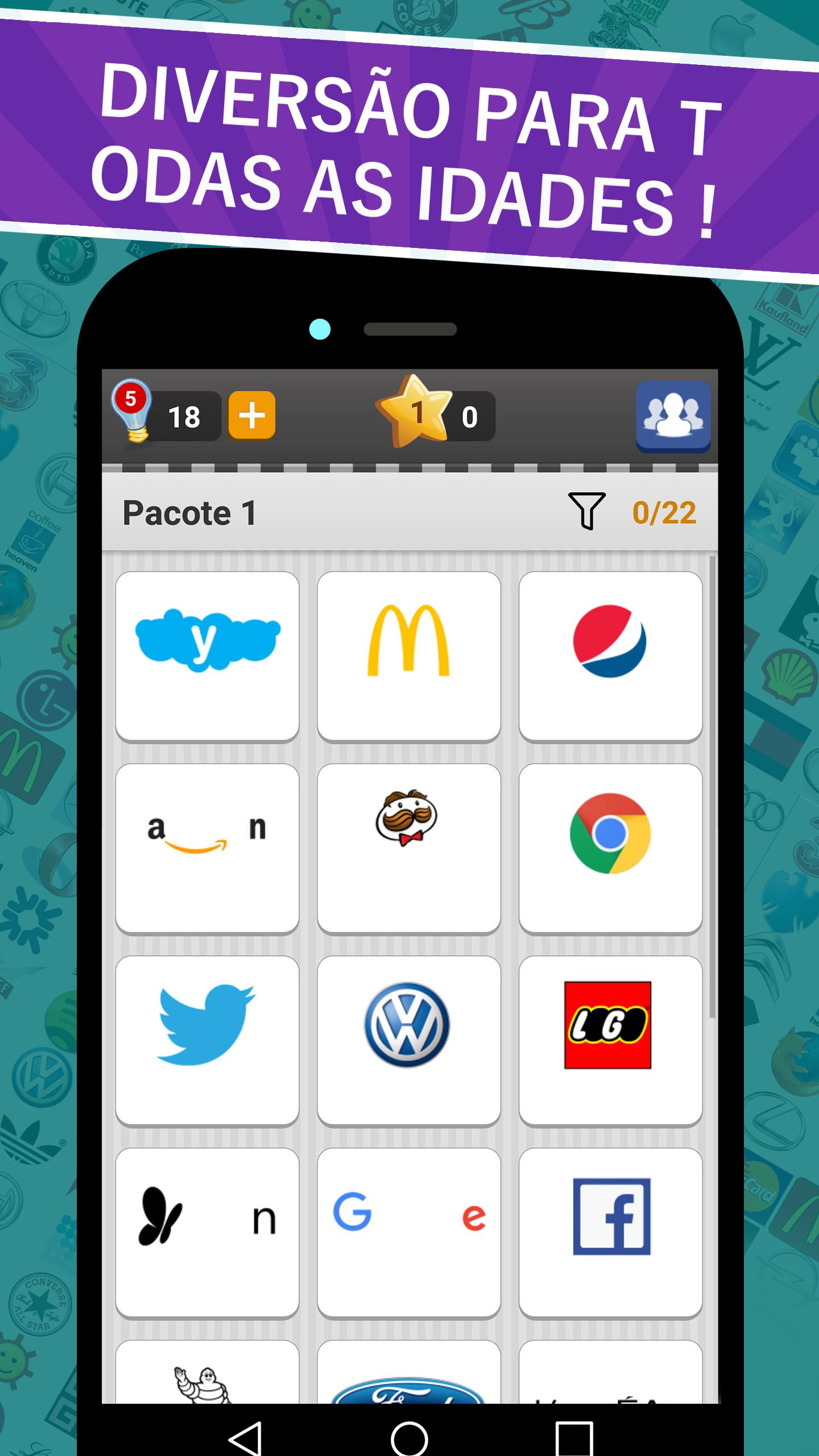 Captura de Tela do Jogo Logo Game: Identifique Marcas