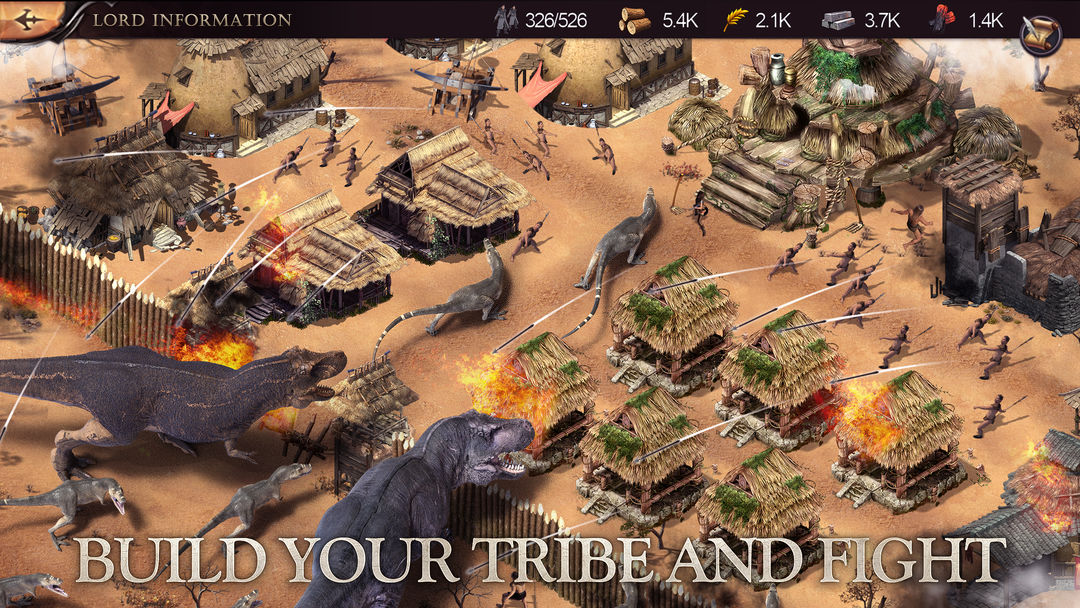 Barbarian Tribe: Dinosaur War ภาพหน้าจอเกม
