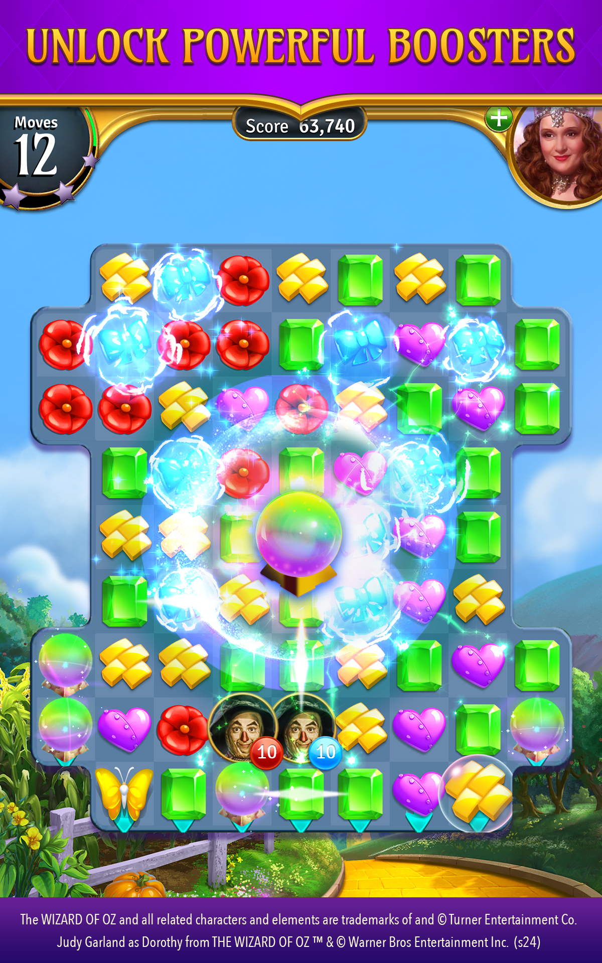 Cuplikan Layar Game The Wizard of Oz Magic Match 3