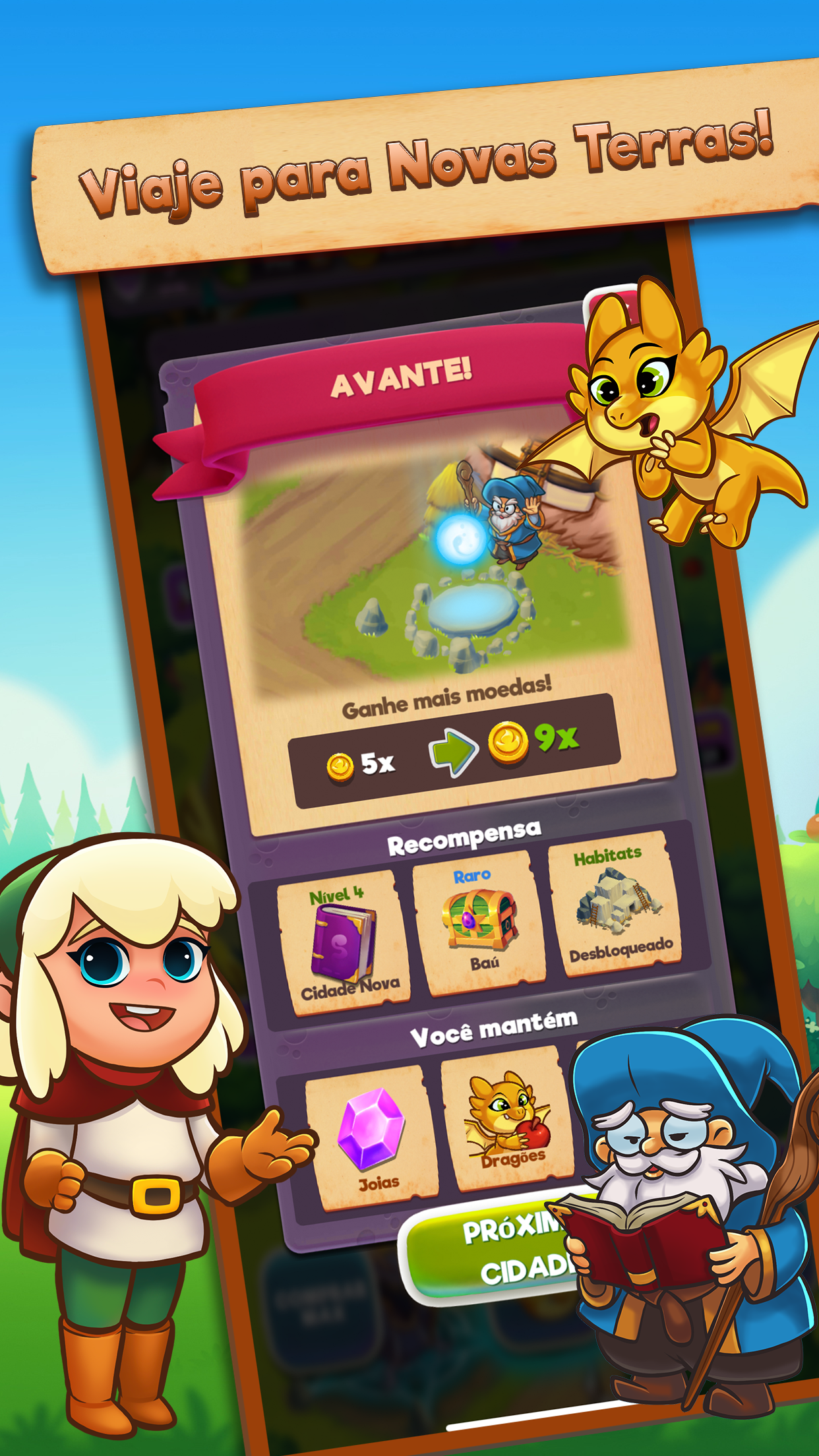 Captura de Tela do Jogo Dragon Idle Adventure