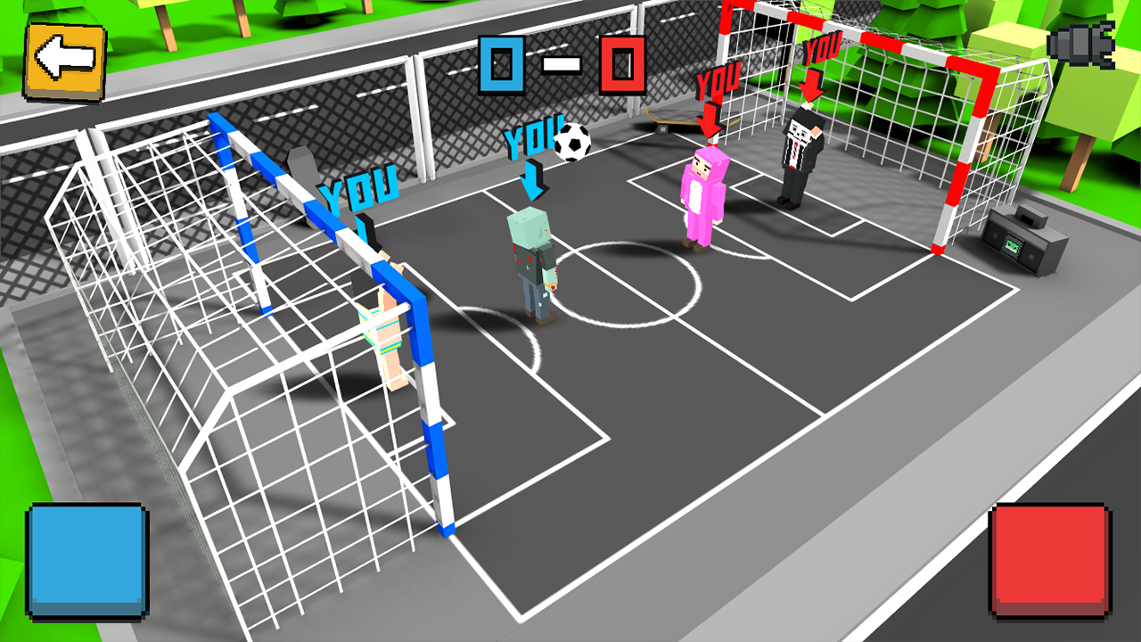 Cubic Street Soccer 3D Game Screenshot