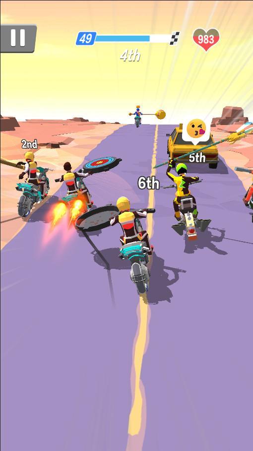 Moto Rush 3D ゲームのスクリーンショット