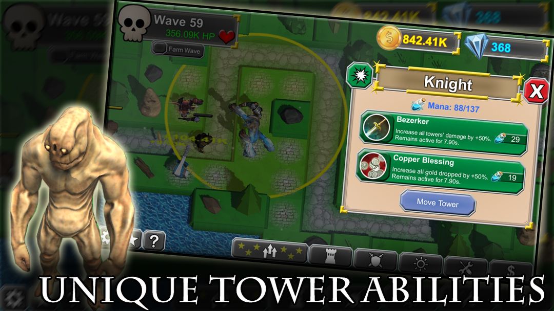 Screenshot of Idle Tower Defense: Fantasy TD