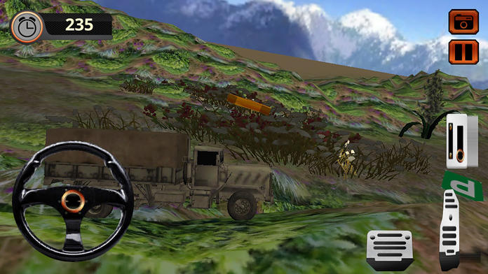 Mountains Army Cargo Truck Transporter Pro Game Screenshot