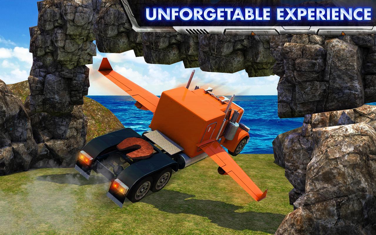 Modern Flying Truck Sim 3D Game Screenshot