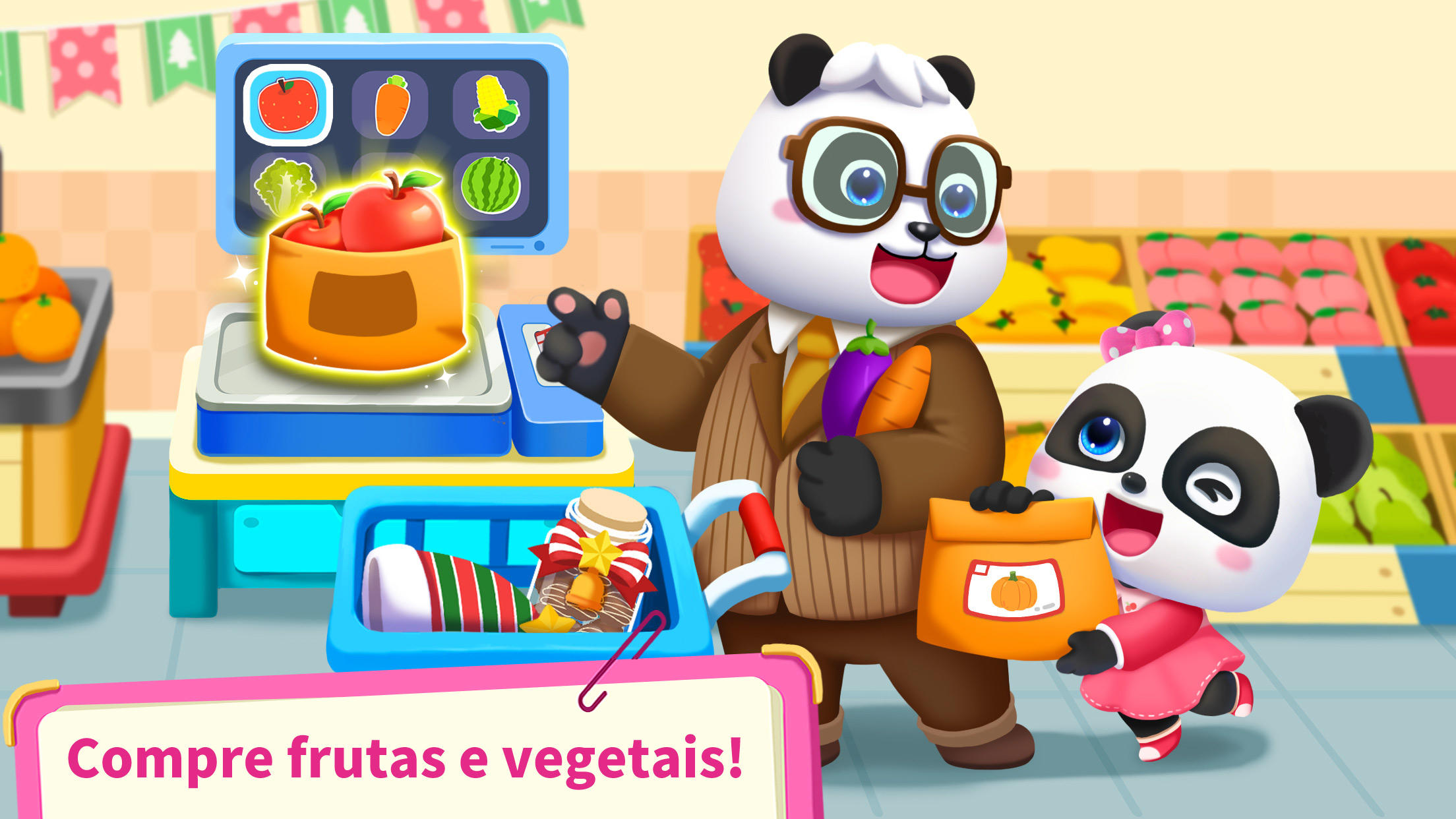 Captura de Tela do Jogo Supermercado do Bebê Panda