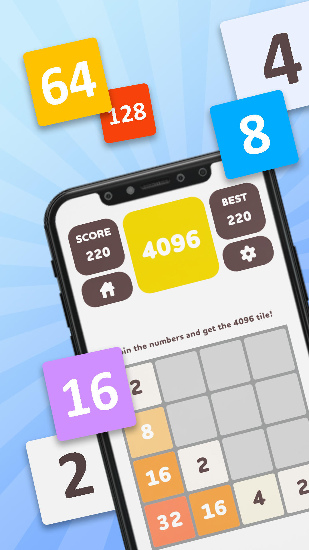 4096 - Puzzle game Game Screenshot