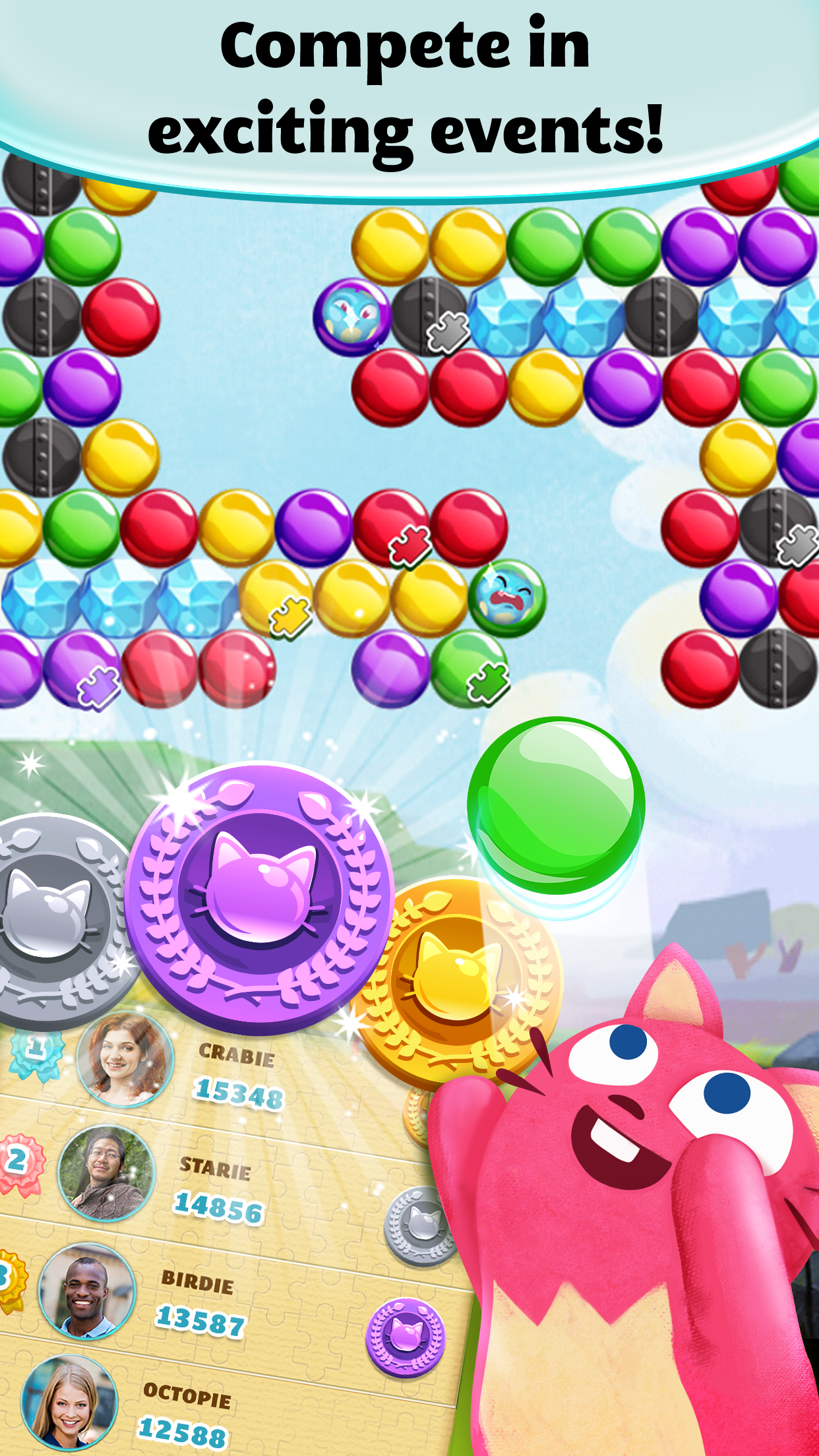 Bubble Mania: Valentines Day Game Screenshot