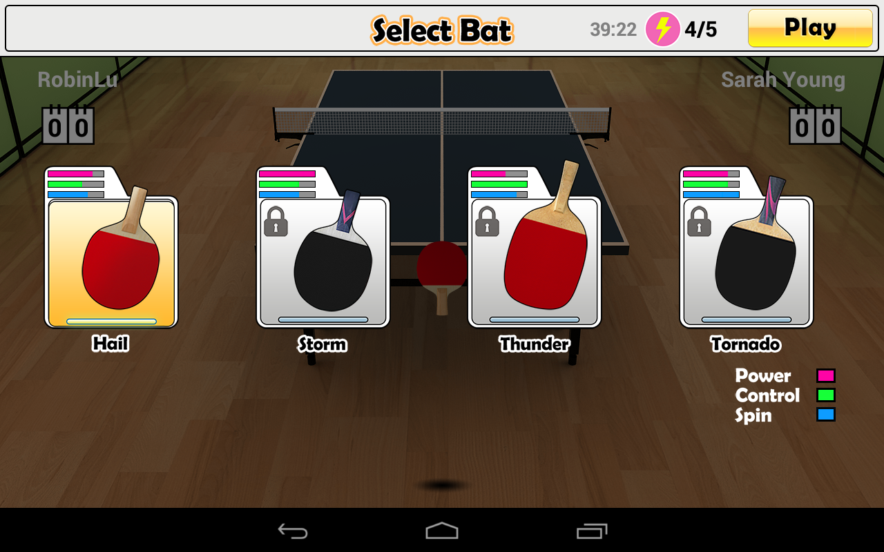 Cuplikan Layar Game Virtual Table Tennis