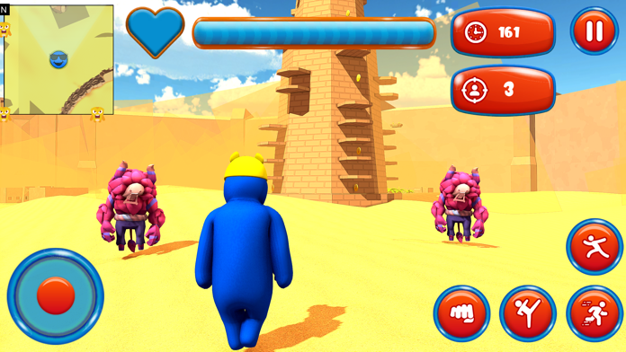 Blue Hero Rainbow Princess Sim Game Screenshot