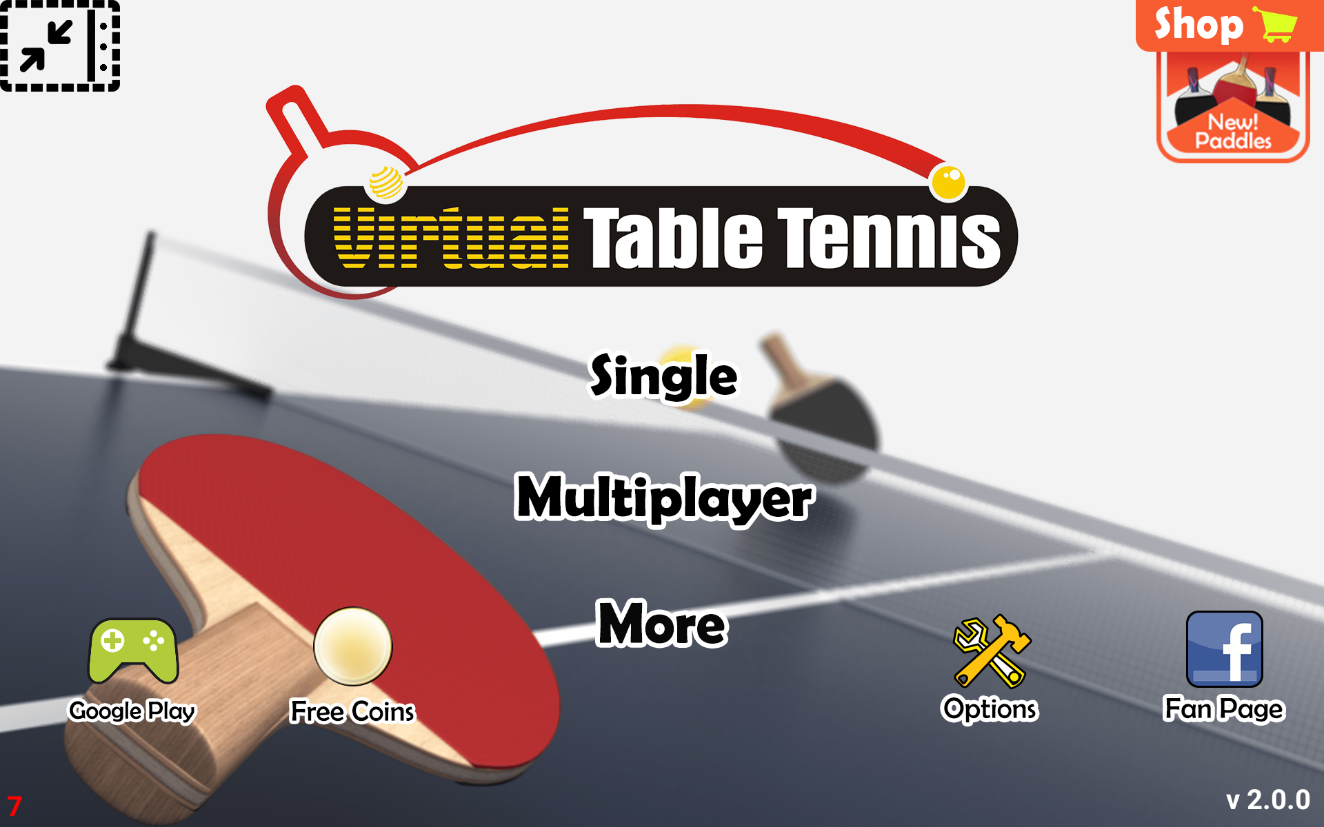 Cuplikan Layar Game Virtual Table Tennis