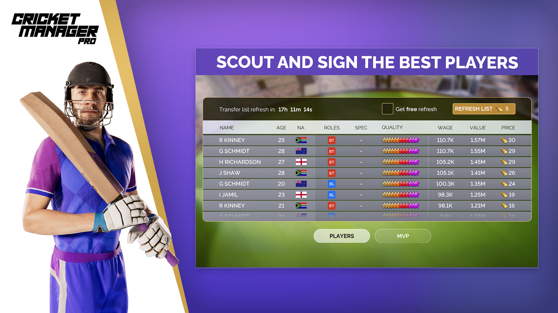 Screenshot of Cricket Manager Pro 2023