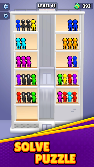 Hotel Sort 3D Stickman Puzzle Game Screenshot