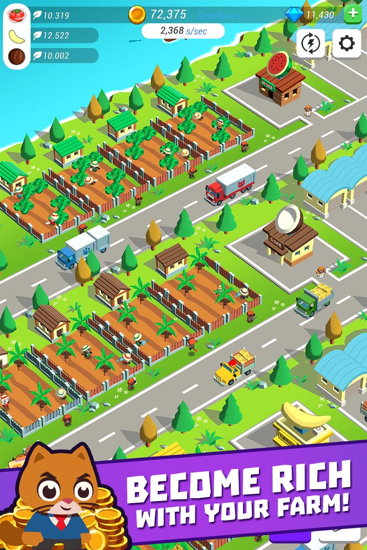 Screenshot of Super Idle Cats - Farm Tycoon 