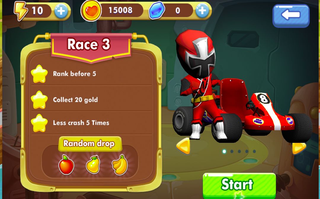 Kart Power Ninja Steel Race ภาพหน้าจอเกม