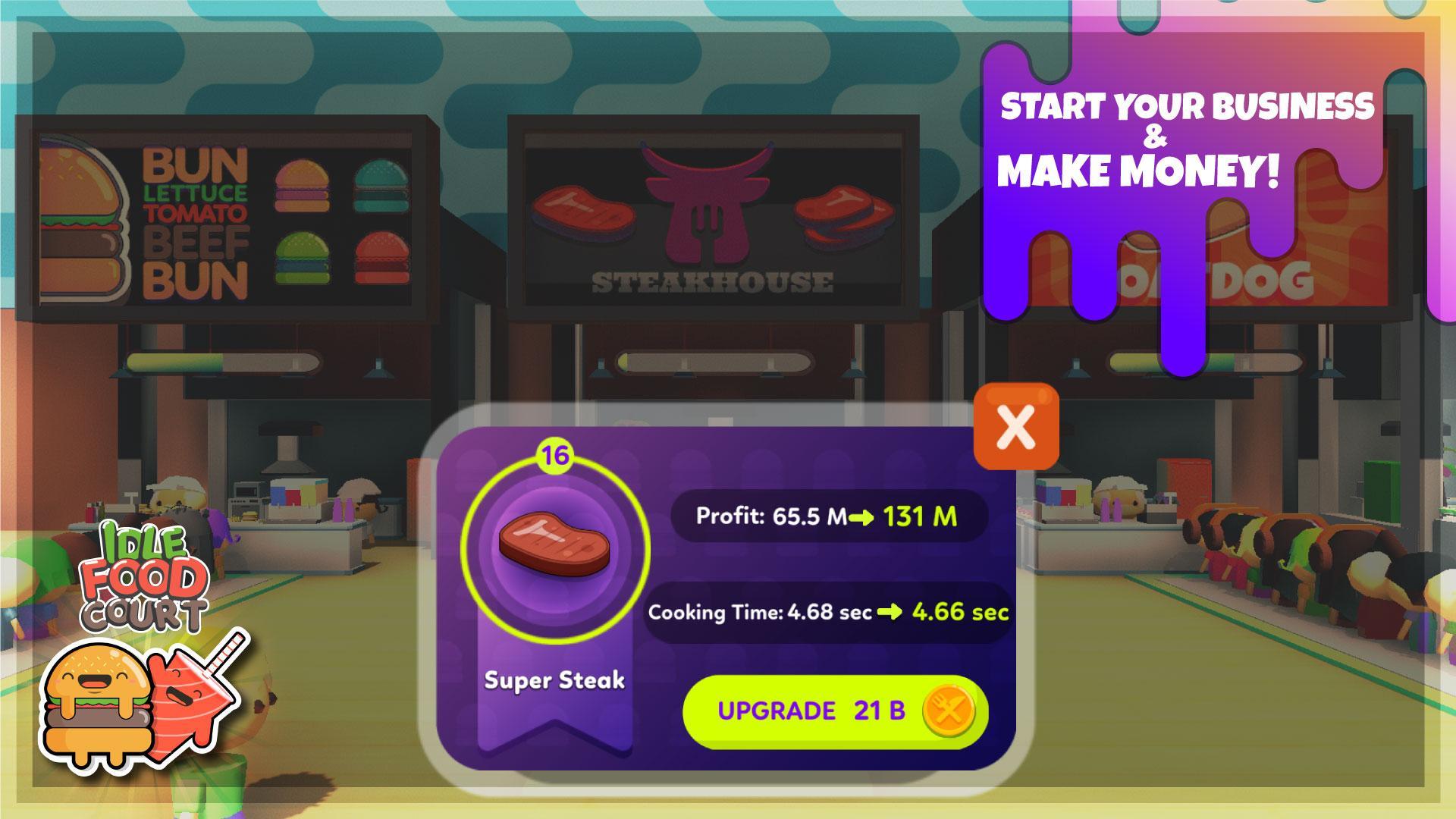 Idle Food Court 遊戲截圖