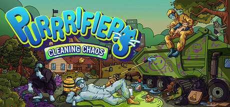 Banner of Purrrifiers: Cleaning Chaos – Cats & Goofylike Co-op 