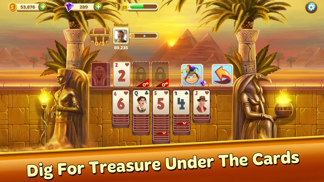 Screenshot of Solitaire Treasure Hunt