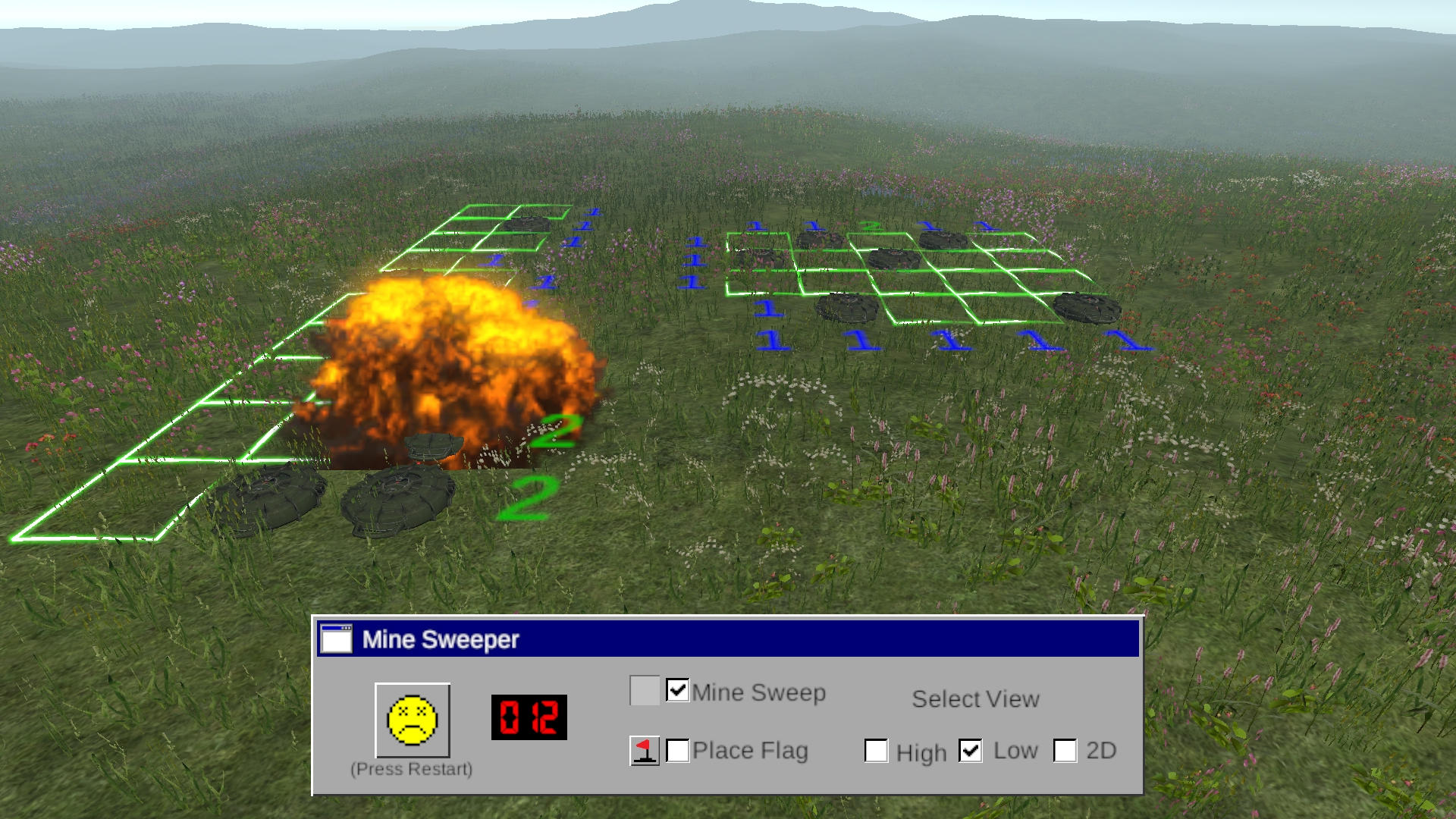 Minesweeper 3D Realistic Game Screenshot