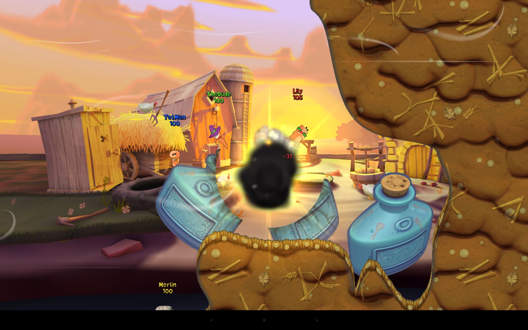 Screenshot of Worms 3