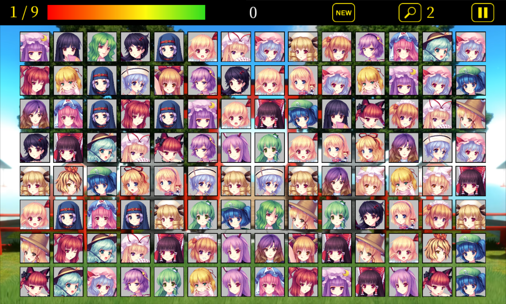 Touhou Connect ภาพหน้าจอเกม