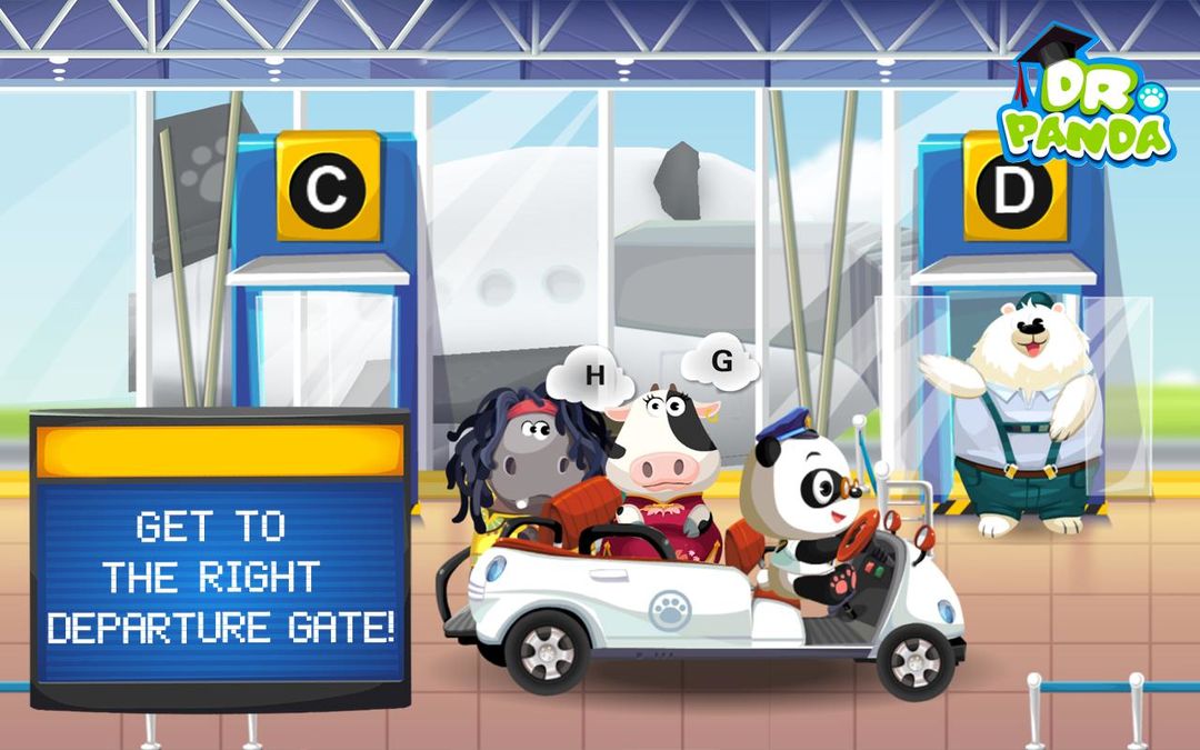 Dr. Panda Airport screenshot game