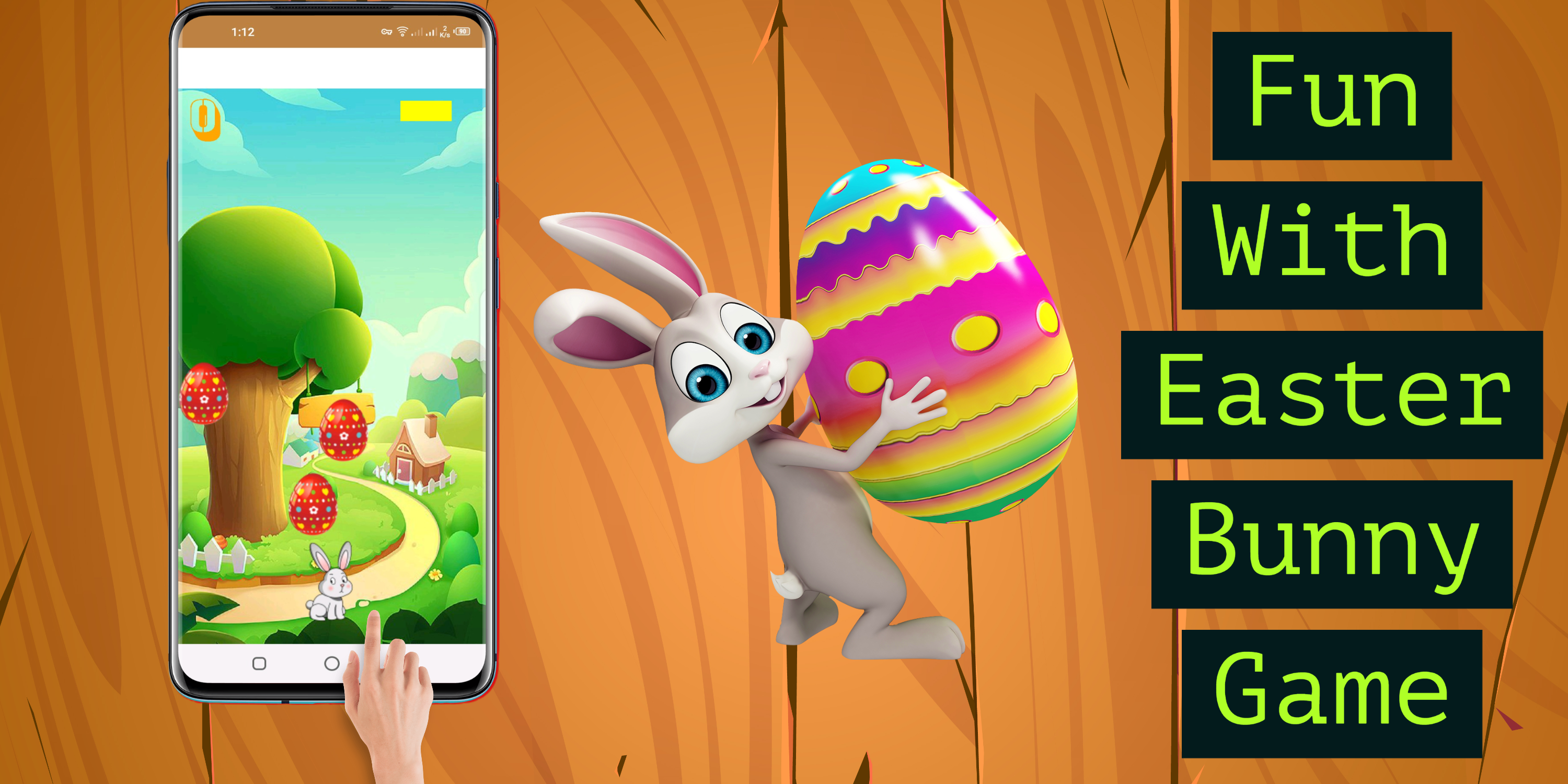 Captura de Tela do Jogo Easter Bunny Game: Bunny Saver