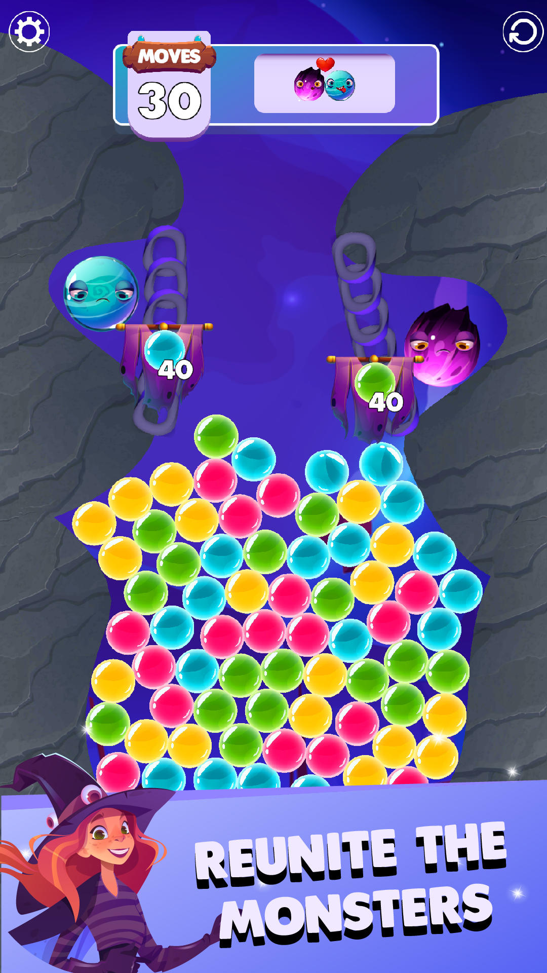 Bubble Witch 3 Saga Level 40 