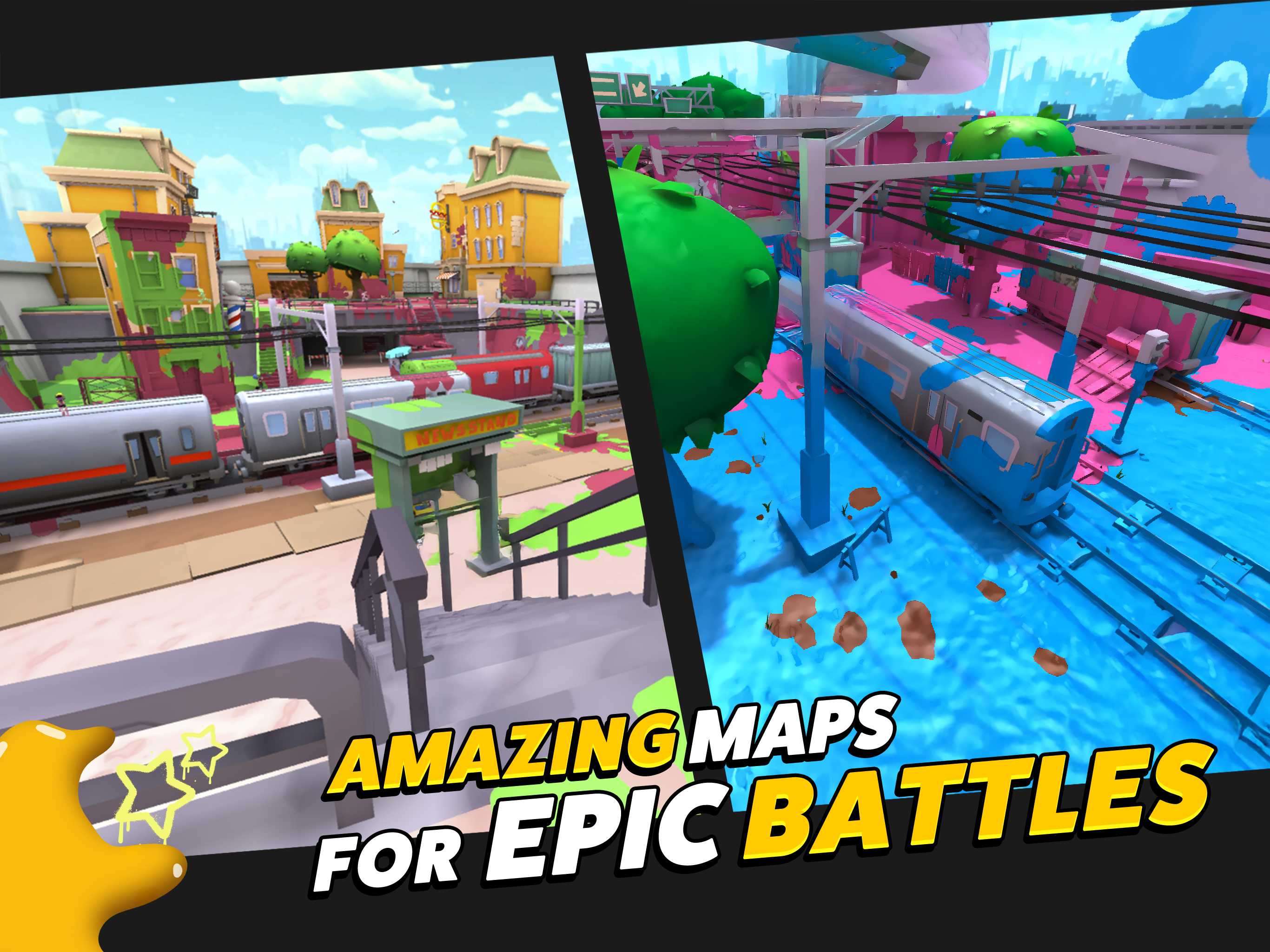 Captura de Tela do Jogo Paint Brawl : Color of War