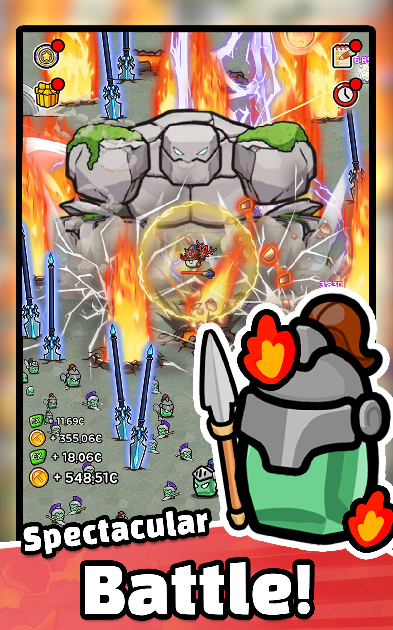 Stone Adventure - Idle RPG Game Screenshot
