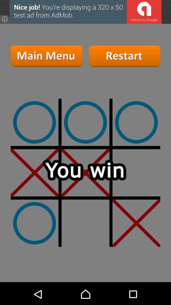 Captura de Tela do Jogo Classic Tic Tac Toe
