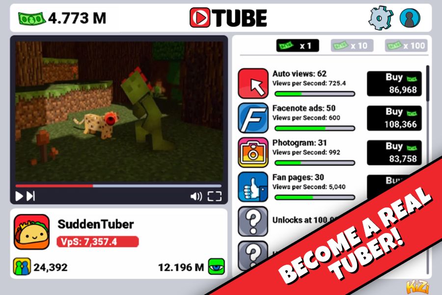 Tube Clicker screenshot game