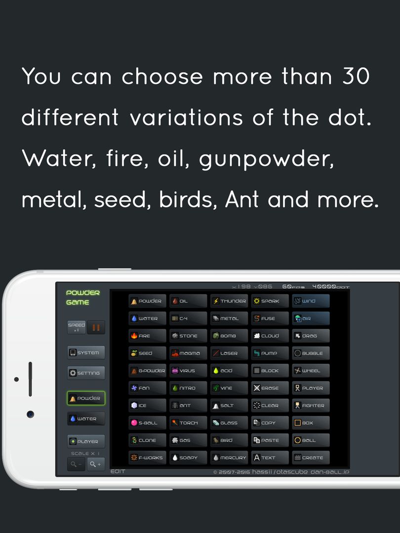 Screenshot of Powder Game