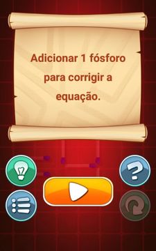 Captura de Tela do Jogo Quebra-cabeças com Fósforos