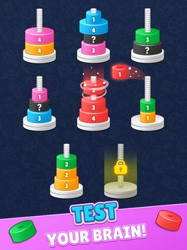 Hanoi Tower - Color Sort 3d Game Screenshot