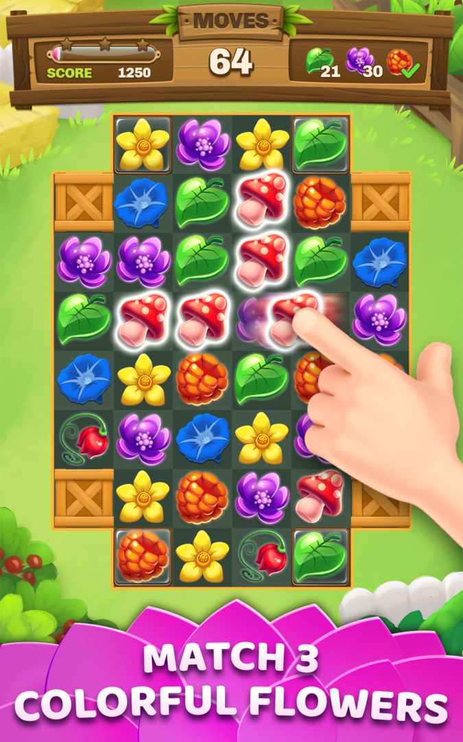 Flower Power Match screenshot game