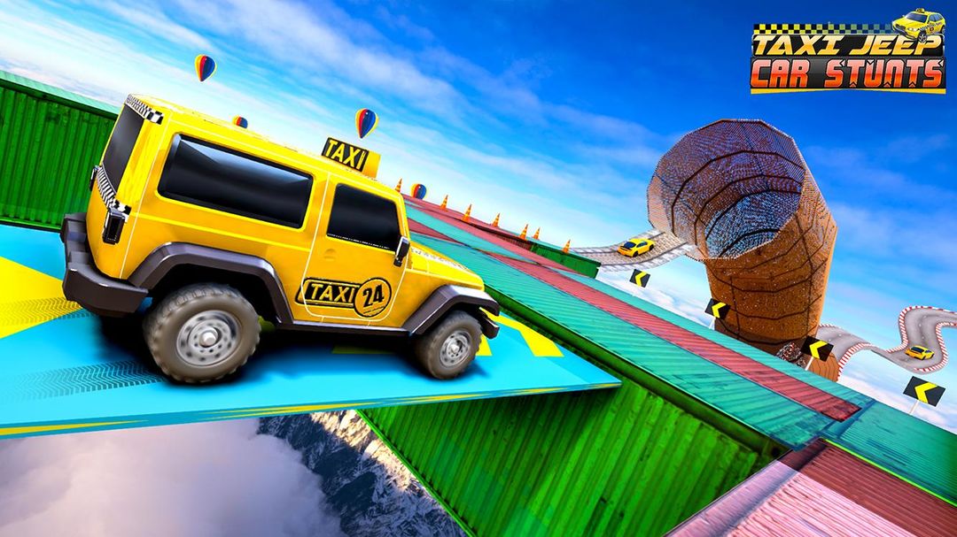Taxi Jeep Car Stunts Games 3D: Ramp Car Stunts ภาพหน้าจอเกม