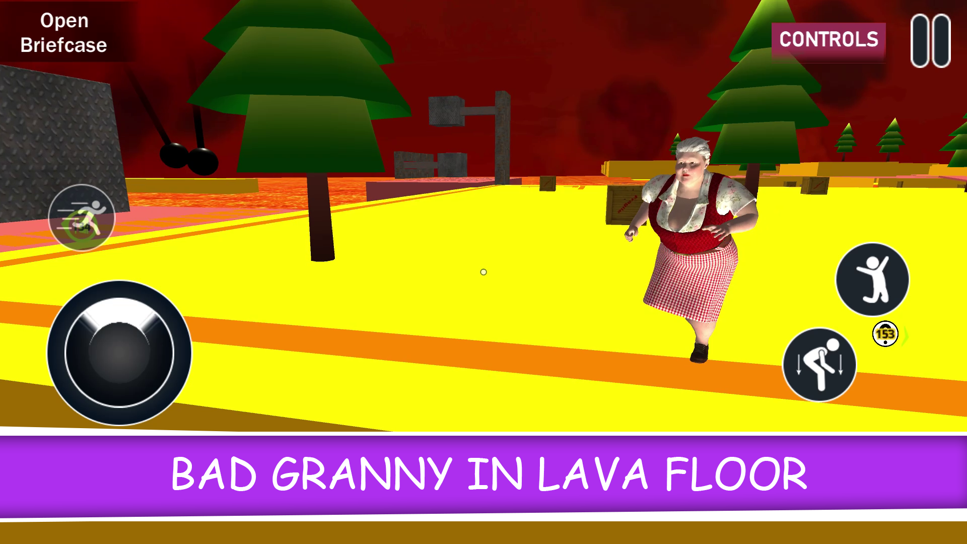 Bad Granny Parkour: Lava Floor Game Screenshot