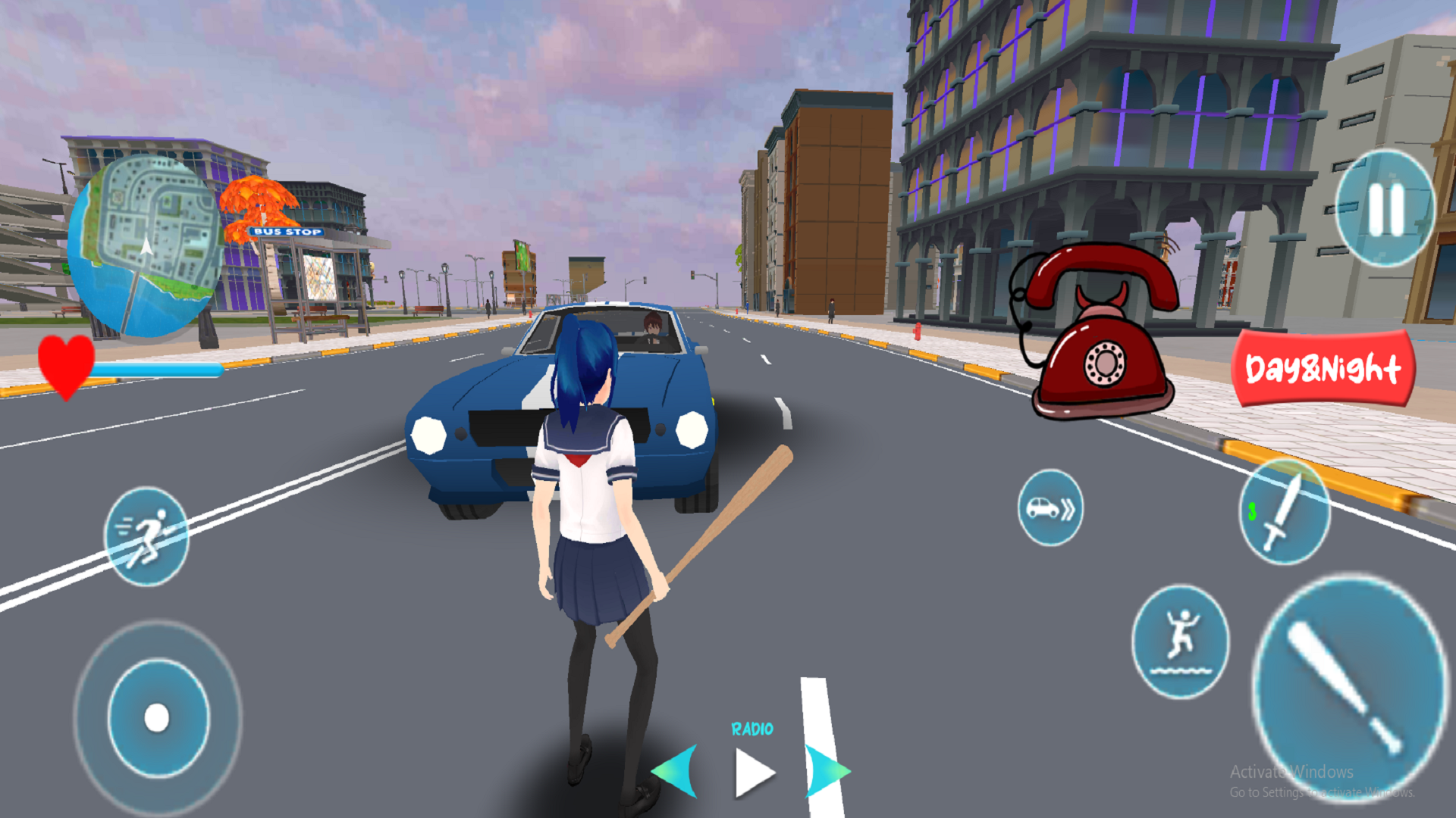 Anime Girl School Simulator Game Screenshot