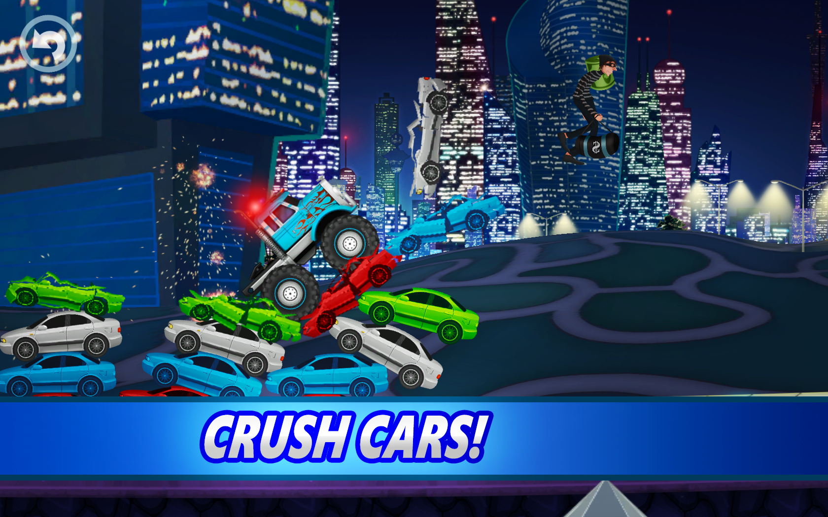 Captura de Tela do Jogo Monster Truck Kids 4: Police Racing