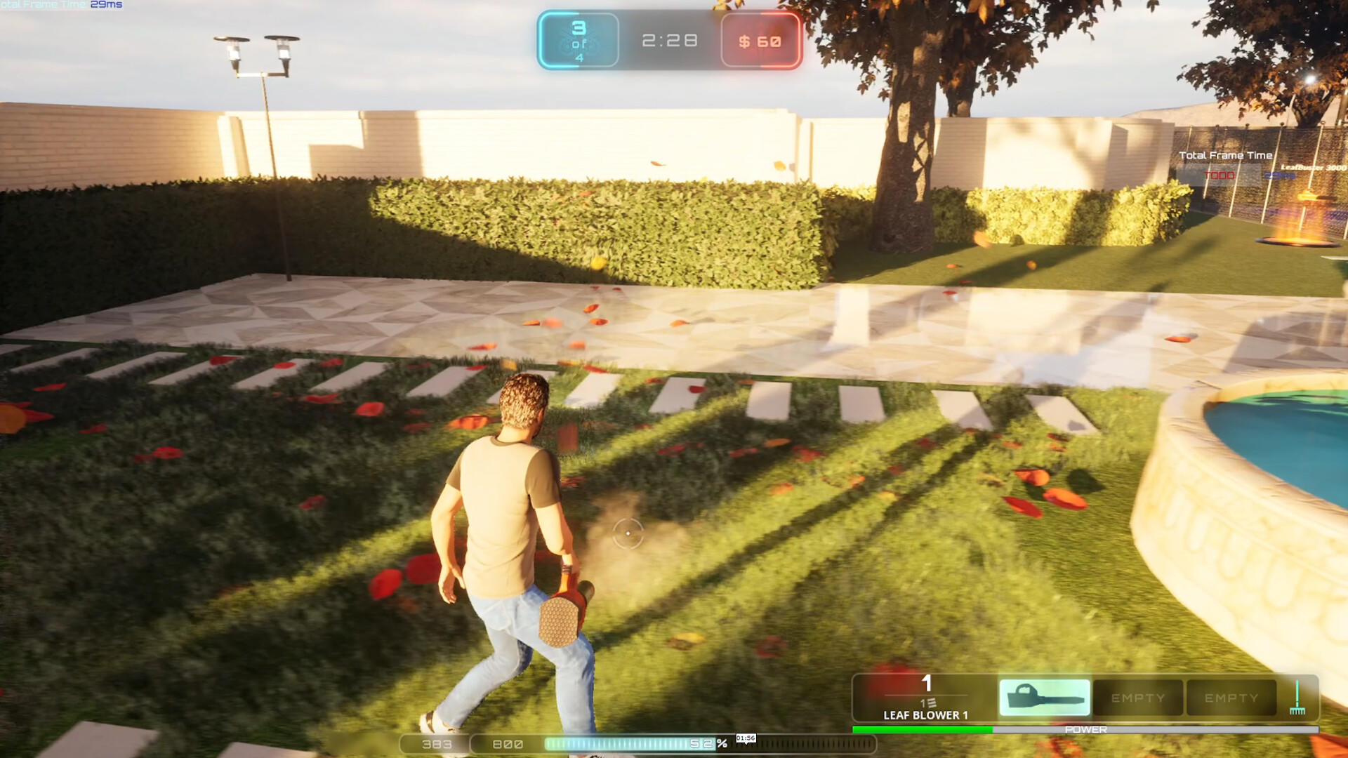 Screenshot of Leaf Blower Sim