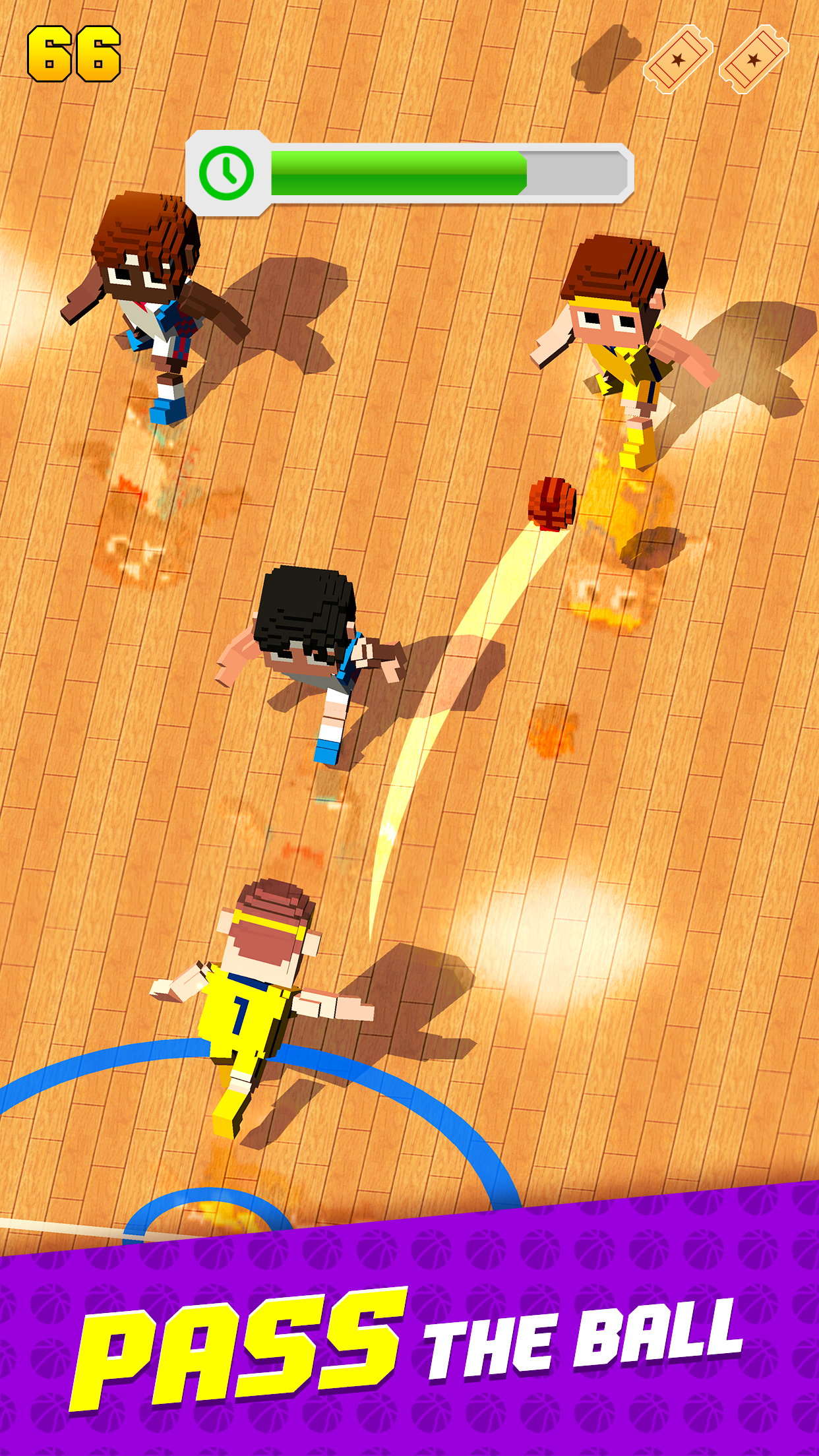 Blocky Basketball FreeStyle Game Screenshot