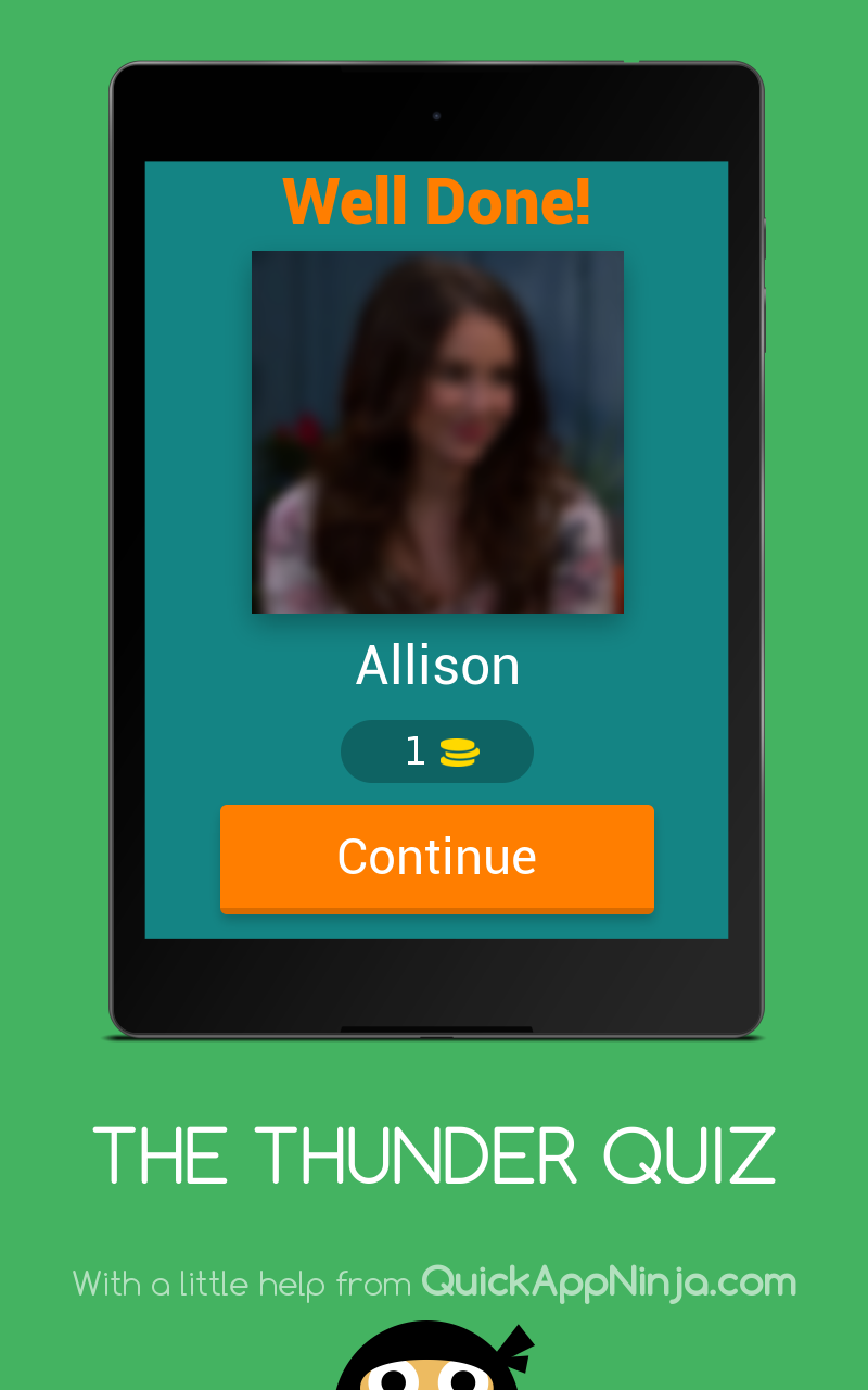 THE THUNDER QUIZ Game Screenshot