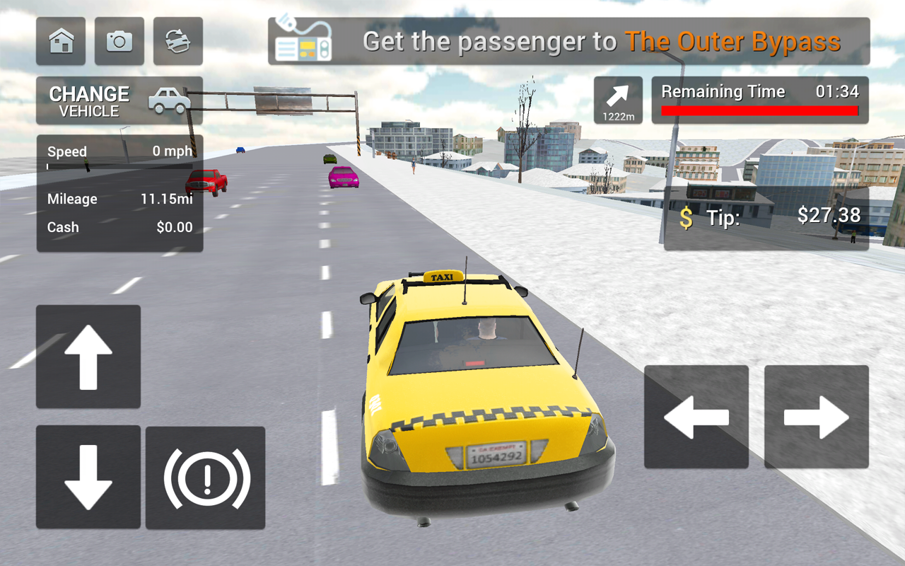City Taxi Cab Driving Simulator Game Screenshot
