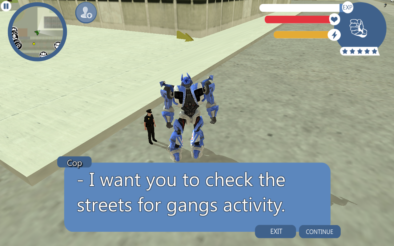 Cuplikan Layar Game Supercar Robot