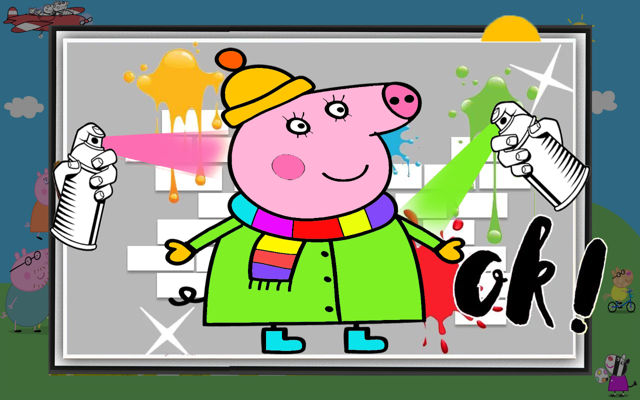 Peepa Pig : Drawing & Coloring Book 게임 스크린샷