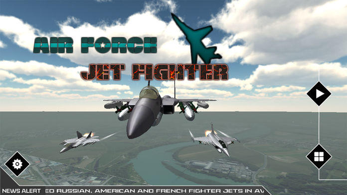 Real Air Force Jet Fighter 3D Game Screenshot