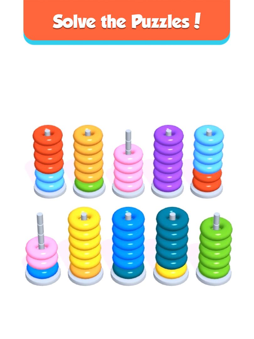 Hoop Stack - Color Puzzle Game screenshot game
