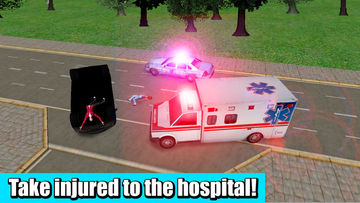 Captura de Tela do Jogo Ambulance Driver: Simulator 3D